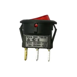 Wiring 3 Way Spst 16a 125v Illuminated Round Rocker Switch With Red Led