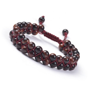 Cliobeads Carnelian Green Aventurine Amethyst Adjustable <strong>Gemstone</strong> <strong>Bracelet</strong> 6mm Double Layer Braided Stone Beaded <strong>Bracelet</strong> - Product Image 5