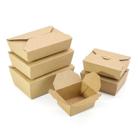 Boîte d'emballage alimentaire en papier kraft imprimé personnalisé, empilable, résistante à l'humidité, pour la restauration et la planification d'événements