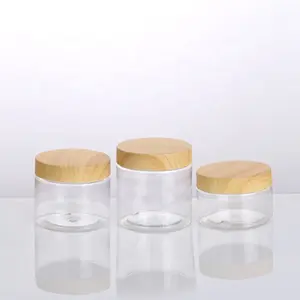 Round pet plastic jars with lids food grade empty plastic cosmetic jar 6oz 8oz 8 oz cream jars 30ml 50ml 80ml 120ml 150ml 250ml