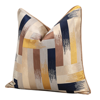 Housse de coussin jacquard décorative carrée, taies d'oreiller de luxe 18x18, housses de coussin jacquard pour la décoration de la maison, housse de coussin 20x20