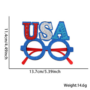 2025 Amerikaanse Vlag Patriottische Zonnebril 5 Puntige Ster Kroon Bril Voor Onafhankelijkheidsdag Feestdecoraties - Product Image 5