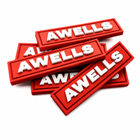 Patch en caoutchouc PVC personnalisé, logo en relief 3D, étiquette pour sacs à dos, vestes, chapeaux, cadeaux promotionnels, service OEM durable, AWELLS