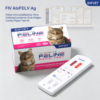 Kit de test rapide 2 en 1 pour chats FIV FeLV, antigène de la leucémie et de l'immunodéficience féline, OEM, clinique vétérinaire pour animaux de compagnie