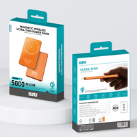 Vente flash - Power Bank Buku 5000 mAh, charge rapide, mini power bank, chargeur sans fil magnétique