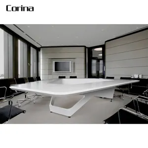 Corina Solid Surface Acrylic Office Furniture meeting Room triangle Conference Table