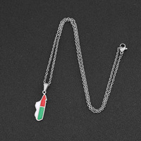 BINSHUO gros personnalisé en acier inoxydable bijoux goutte d'huile lettre Madagascar Nation drapeau carte hommes pendentif collier à breloques pour les femmes