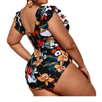 Vêtements de plage grande taille en gros, bikinis sexy pour femmes à forte poitrine, imprimé africain, maillot de bain une pièce, femmes rondes