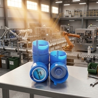 Bouchon intérieur à pression 55 mm pour bouteille d'eau d'un gallon, anti-effraction, approuvé FDA, en PE, pour la production d'eau, OEM, directement de l'usine