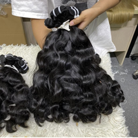 Rambut Asli Vietnam Berkualitas Tinggi 15A Natural Wave Bundles 100% Ekstensi Rambut Manusia Tanpa Proses
