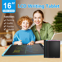 Tablet Tulis Digital untuk Anak-Anak, Papan Tulis LCD untuk Anak-Anak, Papan Gambar Elektronik 16 inci