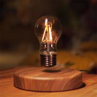 Lampe de table à lévitation magnétique simple à alimentation CC avec base E26 et contrôle tactile pour salle de lecture et usage domestique