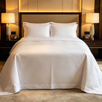 Ensemble de draps Queen de la collection Hôtel, 100% coton blanc mercerisé de qualité supérieure pour l'hôtellerie et les centres de villégiature