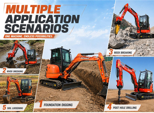 Mini Excavadora Europea de 3.5 Toneladas con Motor EPA 5, Excavadora Pequeña para Granja, Mini Excavadoras de 1 y 2 Toneladas, Precios de Mini Excavadoras de Orugas - Product Image 4