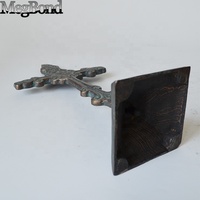 Croix antique en fonte avec base pour la décoration de la maison, croix de table vintage en métal