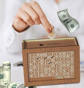 Bamboo Wooden Send Children Pocket <b>Money</b> Coin Piggy Bank Home Creative <b>Counter</b> Crafts Piggy Bank Decoration - Product Image 1