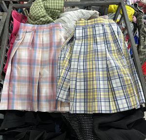 Abbigliamento estivo usato all'ingrosso gonne da <span class=keywords><strong>donna</strong></span> Ukay Design moda <span class=keywords><strong>cotone</strong></span> pre-amato Mini gonna plissettata abbigliamento da <span class=keywords><strong>donna</strong></span> - Product Image 2