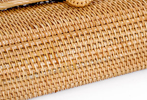 Hot Sale <b>Square</b> Shape Rattan Straw Shoulder Bag for Ladies Fashion Vintage Bohemian Dress Summer National Style Cotton Lining - Product Image 5