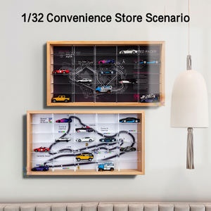 Tempat parkir 1/64 Model mobil adegan 3D lukisan gantung pemandangan akrilik transparan antidebu tempat parkir lampu bawaan - Product Image 3