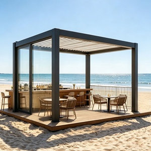 Toldo Moderno de Aluminio con Líneas Limpias, Resistente al Viento, Ajustable, con Control por Voz a través de Aplicación, para Patio Trasero - Product Image 3