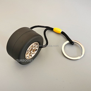 Custom Racing Tire & Rim Keychain | One-Piece Rubber Car Wheel Key Ring for Auto Enthusiasts