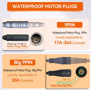 Ebike Sine Wave Waterproof <strong>Controller</strong> 17A 26A 30A 350-1000W S966 NFC Display Compatible Hall and Hall Free Hub <strong>Motor</strong> <strong>Controller</strong> - Product Image 4