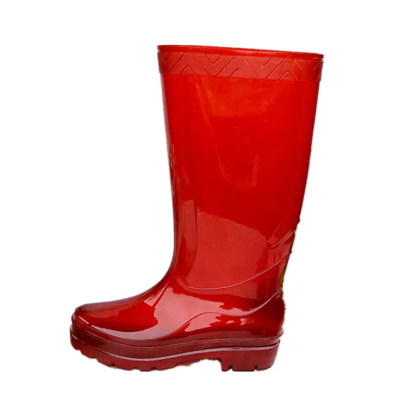 Quick Dry Non-slip Waterproof High Men Farmland Rice Paddy Field Rainboots Cheap PVC Outdoor Boots For Worker
