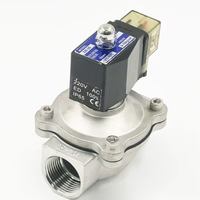 Vanne solénoïde à diaphragme haute pression COKVER 12 V 24 en acier inoxydable 220 110 pour eau et gaz