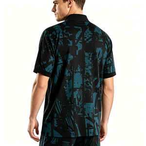 Retro Foldable Collar Design <strong>Soccer</strong> Shirt with Breathable Mesh Panels, Moisture-wicking Tech, Raglan Sleeve Football <strong>Jersey</strong> - Product Image 6