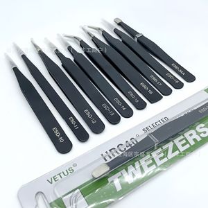 แหนบสแตนเลส Zongsheng ESD ป้องกันแม่เหล็ก ปลายโค้ง สำหรับต่อขนตา งานจดบันทึก DIY ทำมาการอง สีสันสดใส - Product Image 2