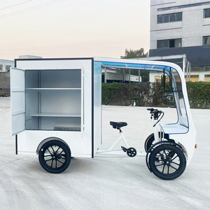 Vélo cargo électrique robuste 48V 750W à <span class=keywords><strong>4</strong></span> <span class=keywords><strong>roues</strong></span> <span class=keywords><strong>avec</strong></span> boîte de transport arrière - Product Image 2