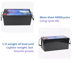 Sans entretien 24 volts 200ah 100ah lithium-ion stockage solaire marin cycle profond 32650 lithium-ion 24 v lifepo4 batterie
