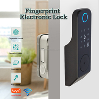 WAFU IP66 étanche Tuya Smart WIFI télécommande Double empreinte digitale numérique aluminium bois porte jante serrure de porte caractéristiques de sécurité