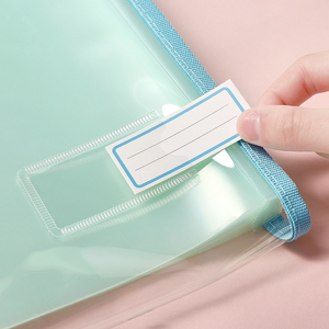 Mehrschichtige transparente PVC-Aktentasche für Studenten, wasserdichte Dokumententasche mit Druckknopf, erweiterbarer Ordner - Product Image 4