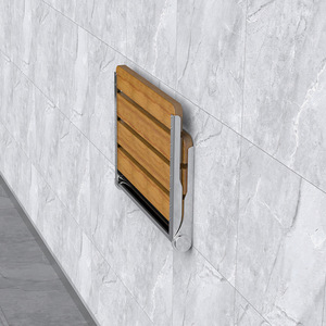 Modern Design Wall-Mounted Folding Shower Seat Wholesale Bathroom Shower Chair for Elder for Apartment Use - Product Image 4