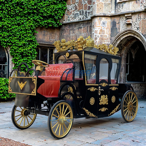 Calèche royale de luxe à quatre roues, électrique, pour visites touristiques, mariages, manèges de parc d'attractions, calèche vintage royale - Product Image 1
