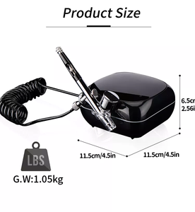 Kit aérographe avec <span class=keywords><strong>compresseur</strong></span> avec buse de 0.3mm 30PSI haute pression Idéal pour la peinture Modelage Décoration Gâteau Pâtisserie Maquillage Nail Art - Product Image 4