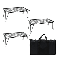 Table pliante en maille Mingchan pour l'extérieur, table de camping portable, table de barbecue avec égouttoir, table pliable avec sac de transport pour pique-nique et voyage