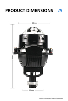 Projecteur Aurora 6000K, lentille de projecteur pour phares, phares Bi LED, lentille de projecteur laser