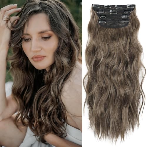 Dark brown-mixed middle brown highlight