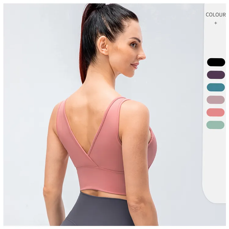 Marque privée Soutien-gorge de sport recyclé personnalisé pour femmes OEM Vêtements athlétiques de fitness Soutien-gorge de yoga