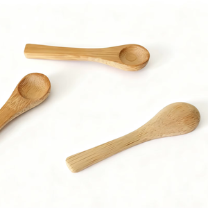 Cuchara Mini Clásica de Bambú Natural Ecológica de Grado Alimenticio para Café, Miel y Té, para Uso en Cafeterías - Product Image 1