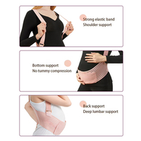 Ceinture de soutien maternité réglable pour femmes enceintes, respirante, anti-allergique, lavable, en polyester et élasthanne
