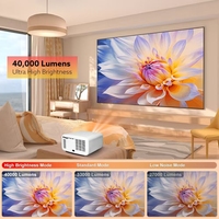 Projecteur Vidéo Flixtone D9W Ultra 3000 Lumens ANSI Haute Luminosité 1080P Smart TV Ultra HD pour Home Cinéma Portable Mini 4K