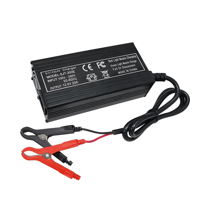High-Speed 300W 12.6V 20A 3S Li-ion Battery Charger DC Port Metal Aluminum Shell Overcurrent Protection EU Compatible Car 258