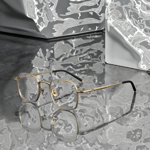 Lunettes carrées en titane de luxe de haute qualité Lunettes de prescription élégantes avec motif solide pour hommes et femmes - Product Image 3