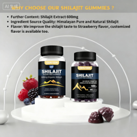 Gummies de Shilajit Pur Naturel de l'Himalaya OEM/ODM – Acide Fulvique Minéral – Soutien Immunitaire et Énergétique pour Hommes et Femmes (Déconseillé aux Femmes Enceintes)