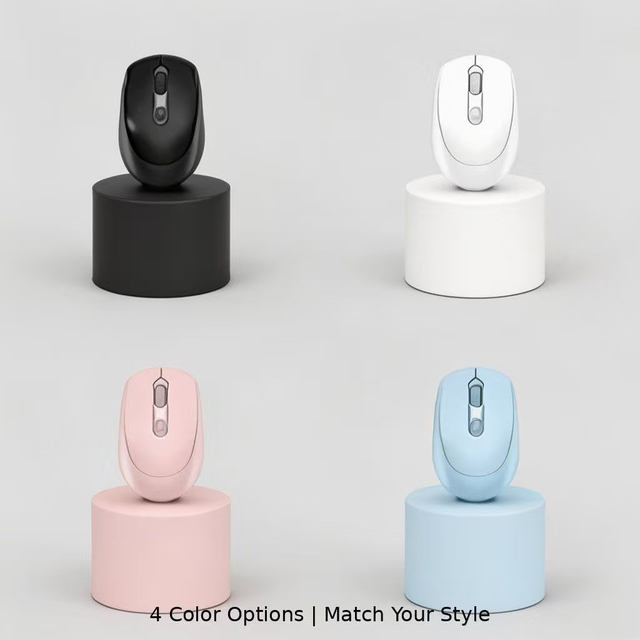 Color Wireless Bluetooth Mouse Silent Charging PVC Material Fashion Design for Mobile Phones Tablets Laptops Dual-Mode