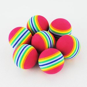 Bepets – balles en mousse pour chats, jouet doux à rayures arc-en-ciel colorées, 1.7 pouces, jouet interactif pour chat contre l'ennui - Product Image 3