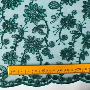 スパンコールコード刺繍生地3Dギピュールレース（アフリカンドレス用）高品質スパンコールコード刺繍レース生地（イブニングドレス用） - Product Image 6